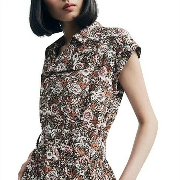 WITCHERY Limited Edition Sabina Boiler Jumpsuit Cotton Floral Pantsuit NWT RRP$2 - Picture 2 of 9